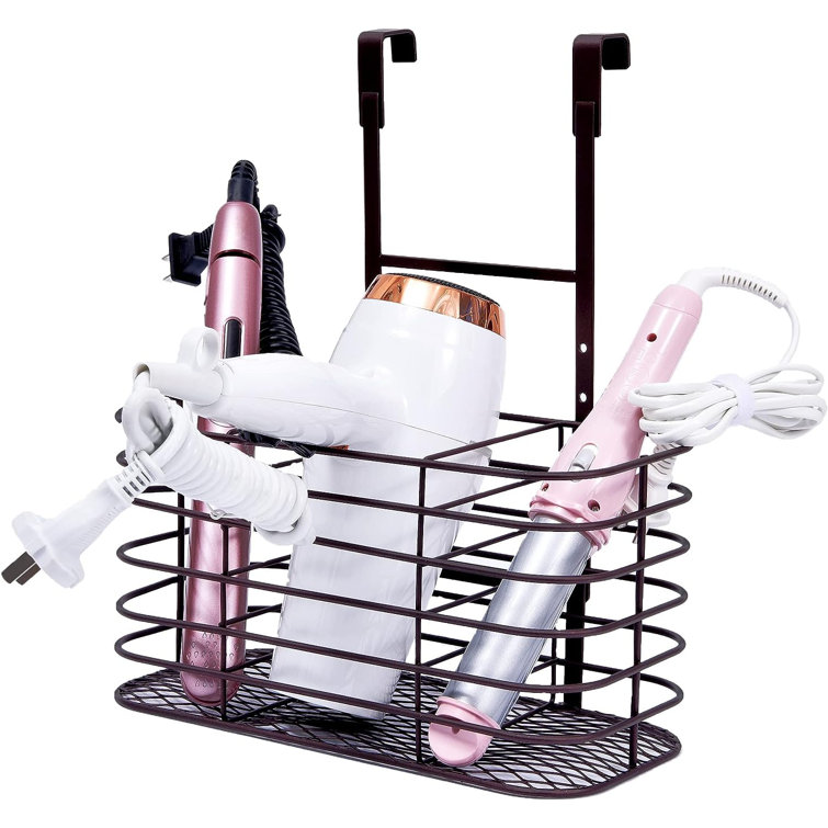 Hair dryer caddy outlet bathroom organizer